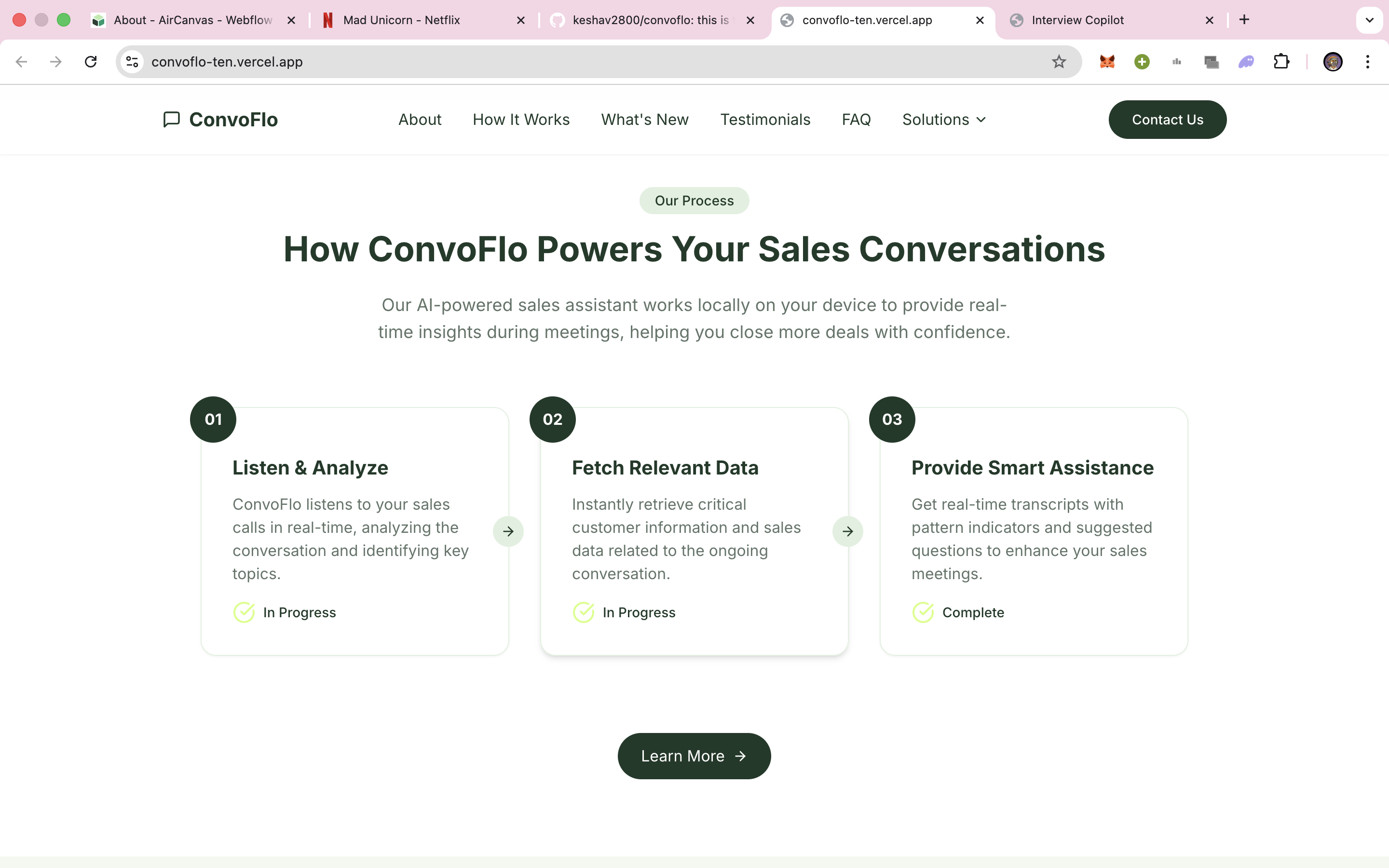 Convoflo — screen 7